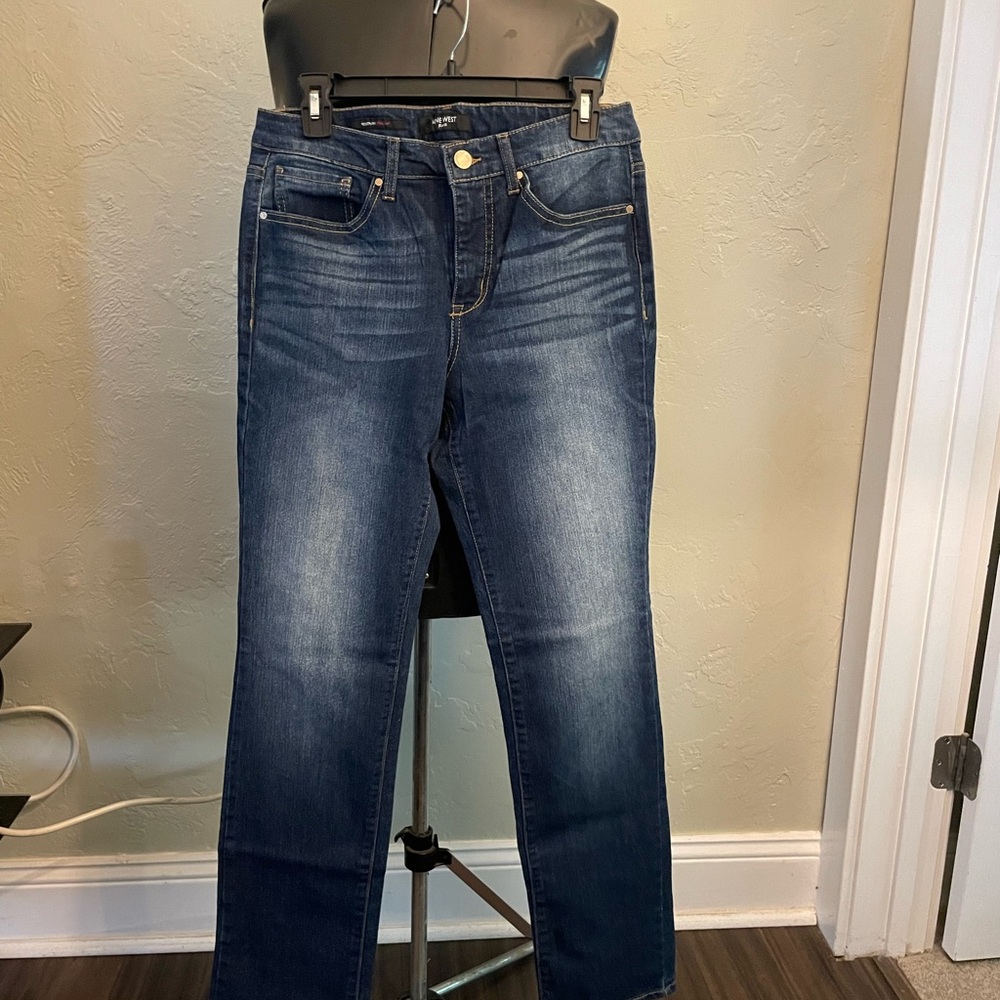 🔥🔥🔥Nine West Dark Blue Straight Leg Jeans